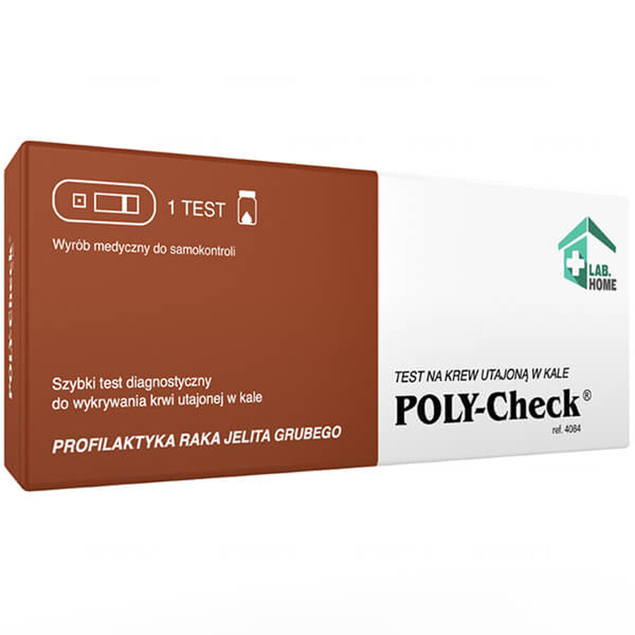 LabHome Poly-Check, test FOB pentru sânge ocult fecal, 1 buc