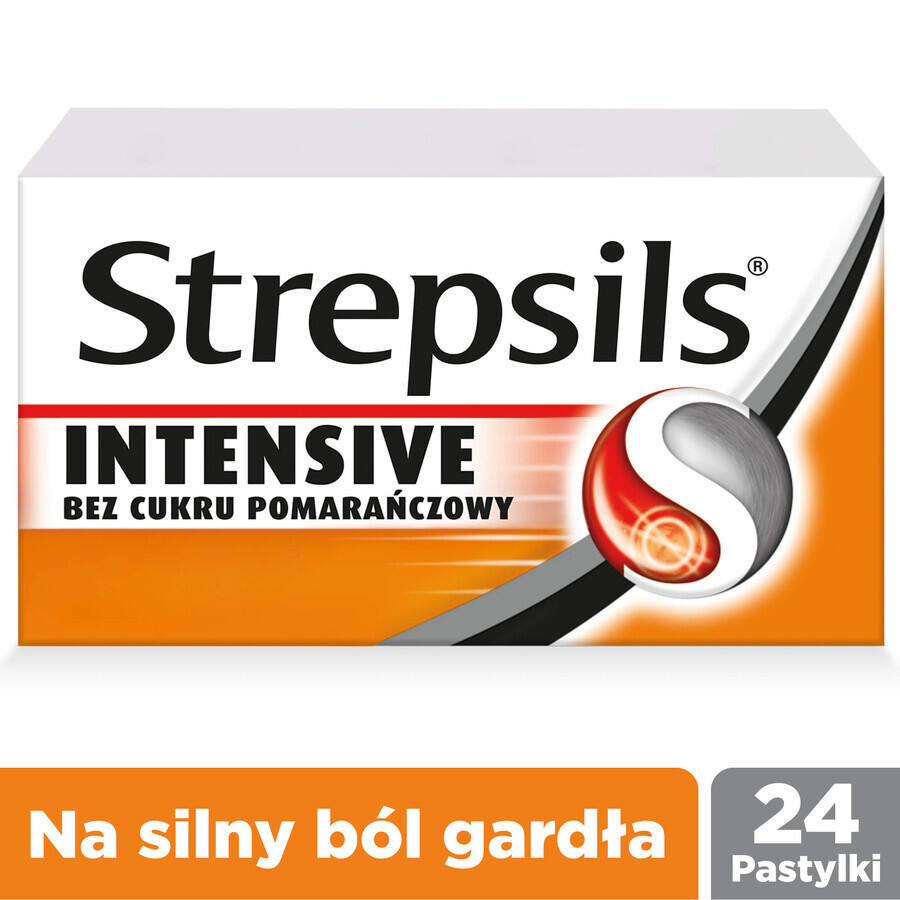 Strepsils Intensiv zuckerfrei Orange 8,75 mg, 24 Lutschtabletten