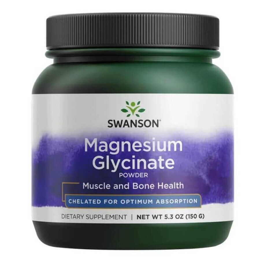 Swanson Magnesium-Glycinat-Pulver, Magnesium-Chelat, 150 g