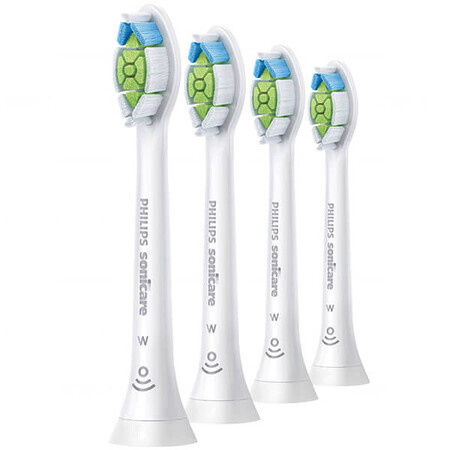 Philips, Ersatzaufsätze für Sonicare W2 Optimal White Schallzahnbürste, HX6064/10, weiß, 4 Stück