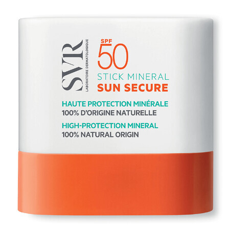 SVR Sun Secure, Mineral Stick, Körperstift, SPF 50+, 10 g