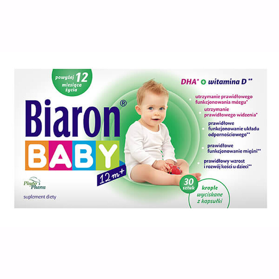 Biaron Baby 12m+, für Kinder ab 12 Monaten, 30 abdrehbare Kapseln DEFEKT VERPACKUNG