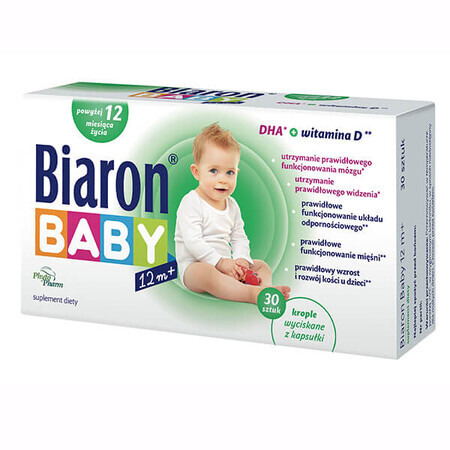 Biaron Baby 12m+, für Kinder ab 12 Monaten, 30 abdrehbare Kapseln DEFEKT VERPACKUNG