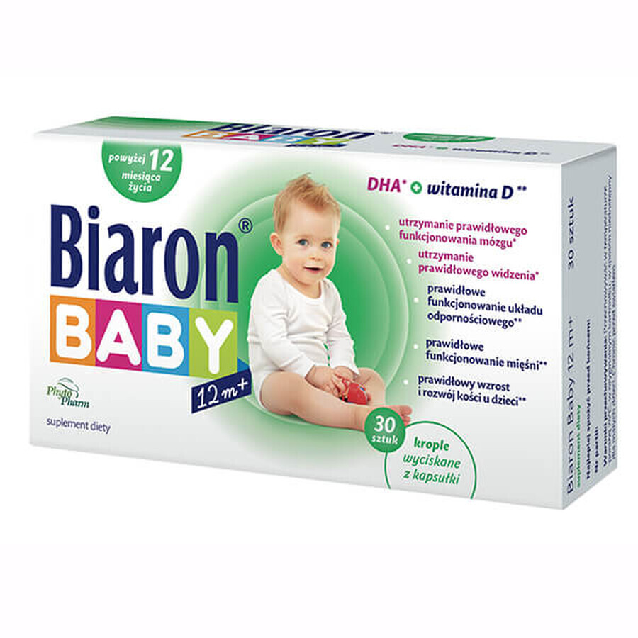 Biaron Baby 12m+, für Kinder ab 12 Monaten, 30 abdrehbare Kapseln DEFEKT VERPACKUNG