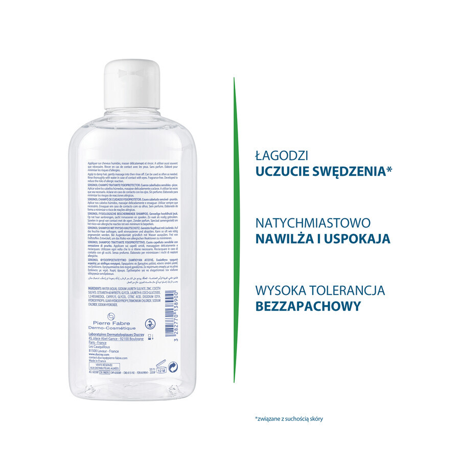 Ducray Sensinol, Haarshampoo, physiologischer Schutz, 400 ml