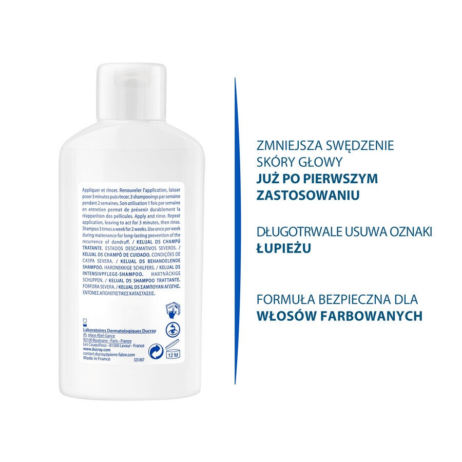 Ducray Kelual DS, șampon anti-mătreață, condiții severe de mătreață, 100 ml