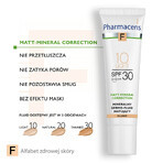 Pharmaceris F Matte-Minerale-Correctie, minerale matterende dermovloeistof, 10 Licht, SPF 30, 30 ml