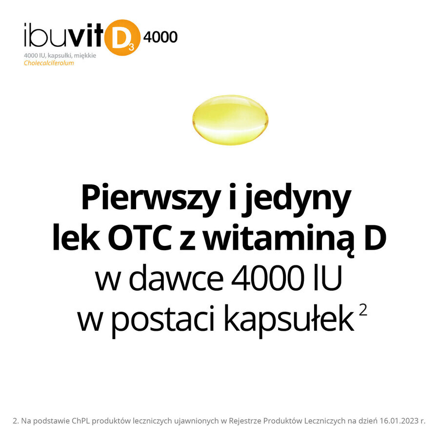 Ibuvit D3 4000 UI, 30 gélules