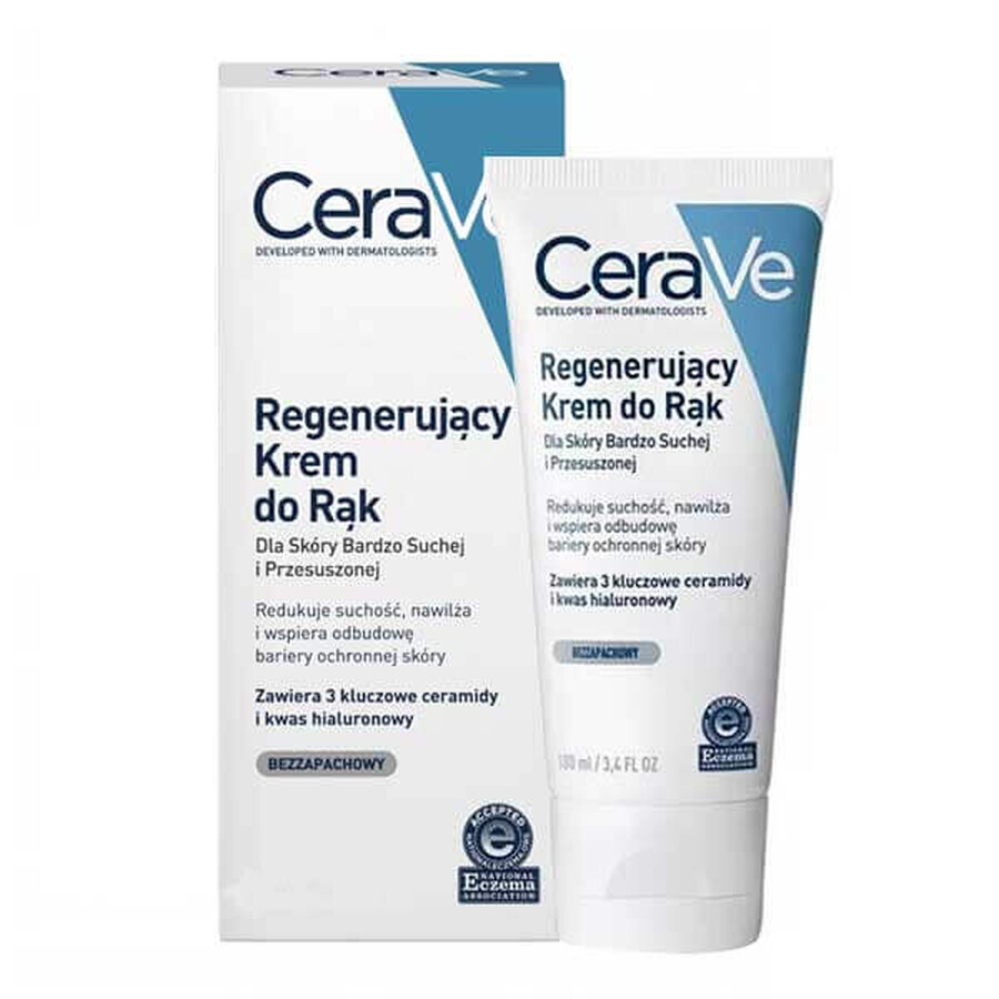 CeraVe, regenerating hand cream, very dry and dehydrated skin, 100 ml