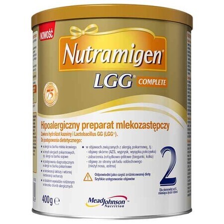 Nutramigen 2 LGG Complete, înlocuitor de lapte hipoalergenic, de la 6 luni, 400 g