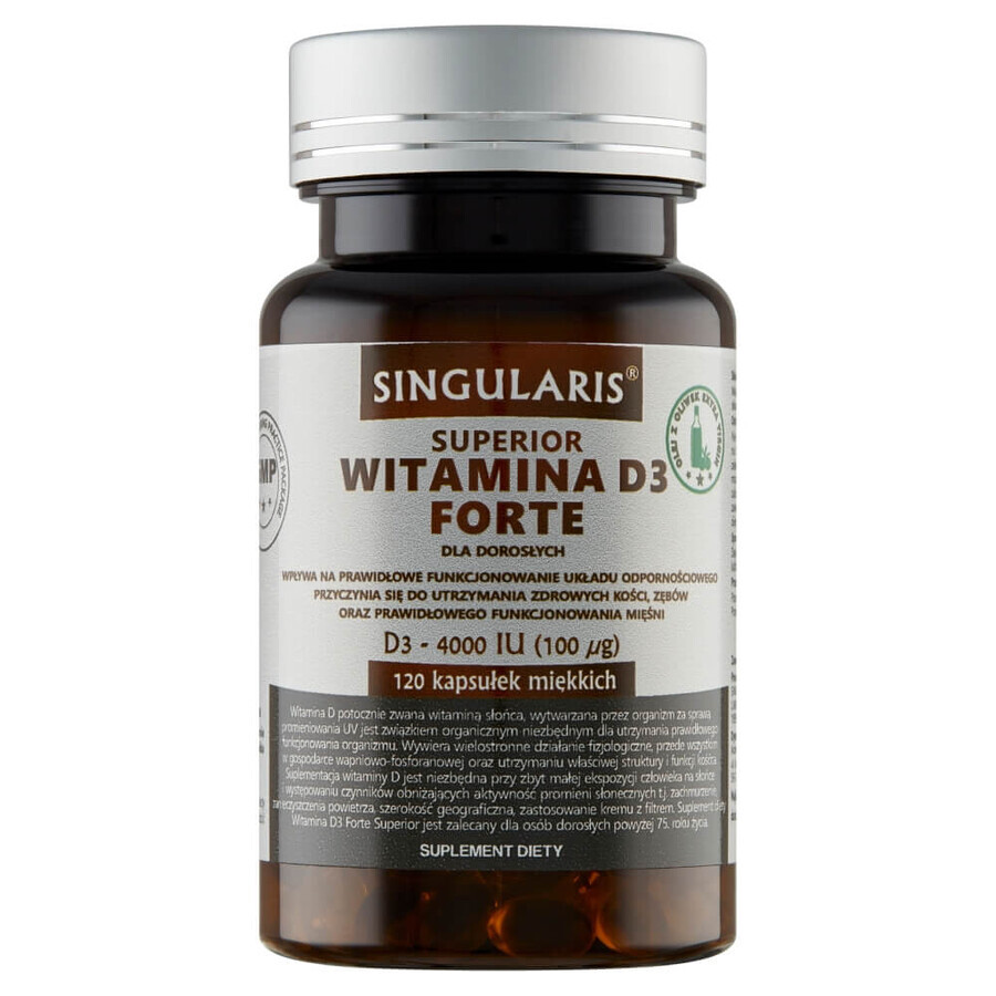 Singularis Superior Vitamin D3 Forte 4000 IU, 120 capsules molles