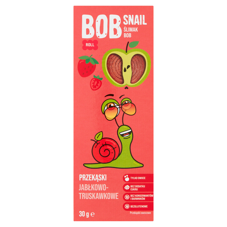 Bob Snail Roll Collation aux fruits, pomme, fraise, 30 g