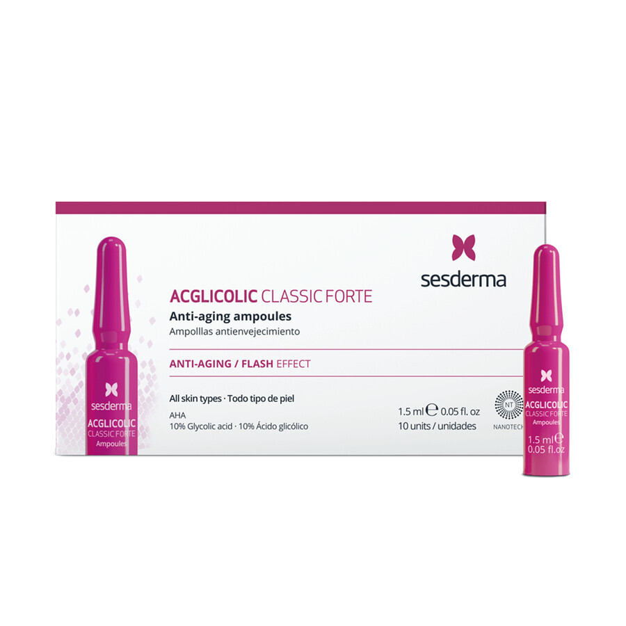 Sesderma Acglicolic Classic Forte, 1,5 ml x 10 Ampullen 