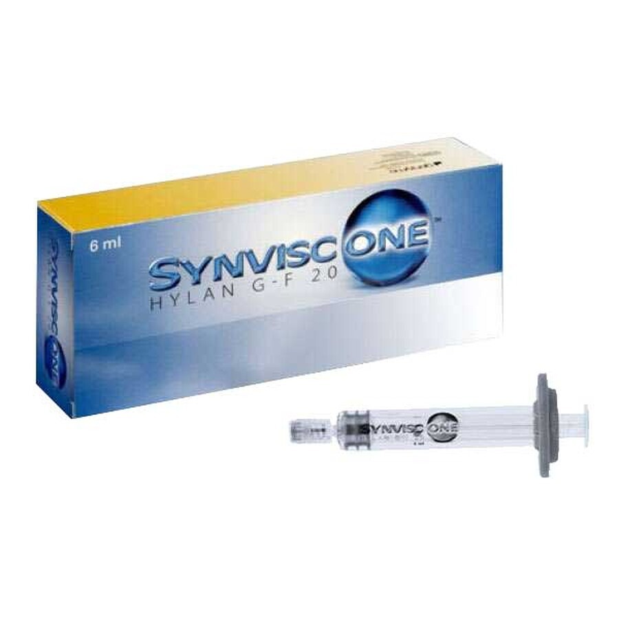 Synvisc One Hylan G-F 20 48 mg/ 6 ml, 6 ml x 1 seringue ampoule