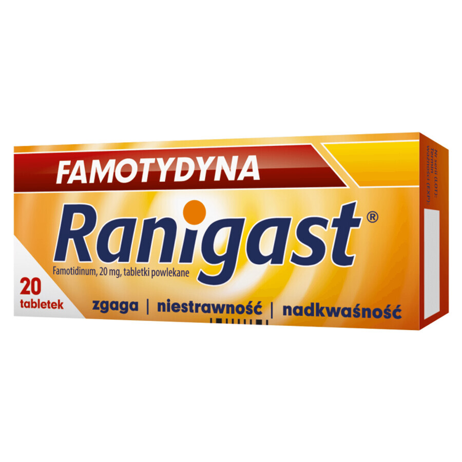 Famotidin Ranigast 20 mg, 20 Filmtabletten