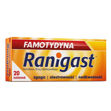 Famotidin Ranigast 20 mg, 20 Filmtabletten