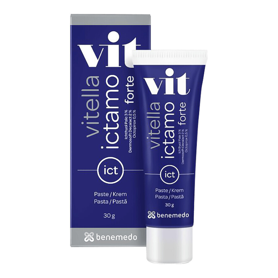 Vitella Ictamo Forte, crema para lesiones cutáneas difíciles, 30 g