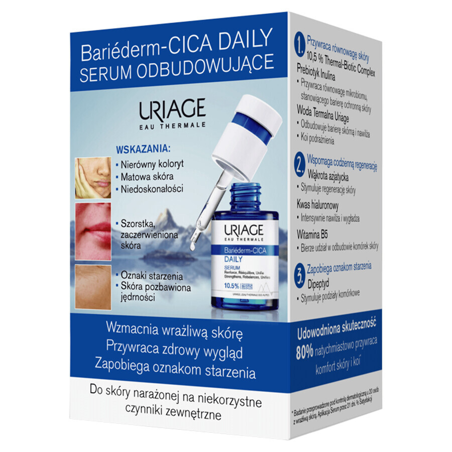 Uriage Bariederm CICA Daily, restauratives Serum für empfindliche Haut, 30 ml