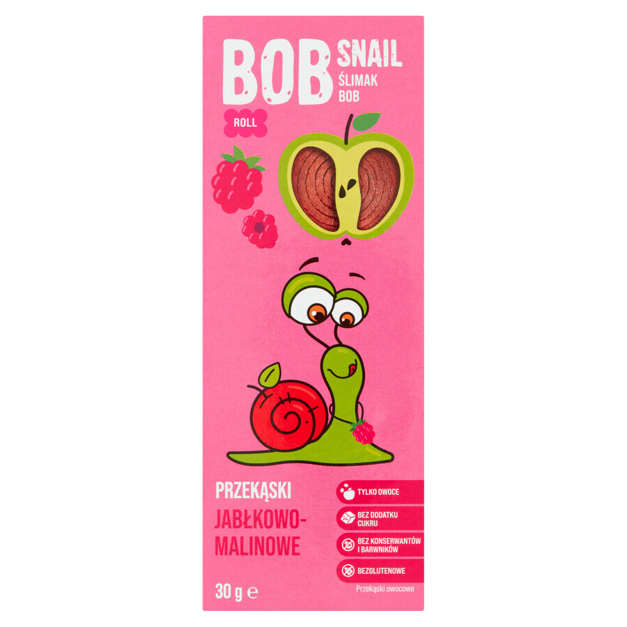 Bob Snail Roll Collation aux fruits, pomme, framboise, 30 g