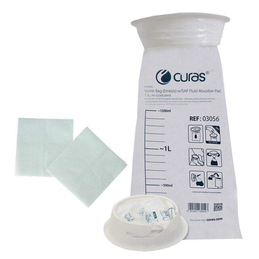 Curas, vomit bag with gelatinous insert, 1 pc