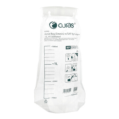 Curas, vomit bag with gelatinous insert, 1 pc