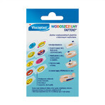 Viscoplast Waterproof Tattoo, farbig bedrucktes Verbandspflaster, 10 Stück