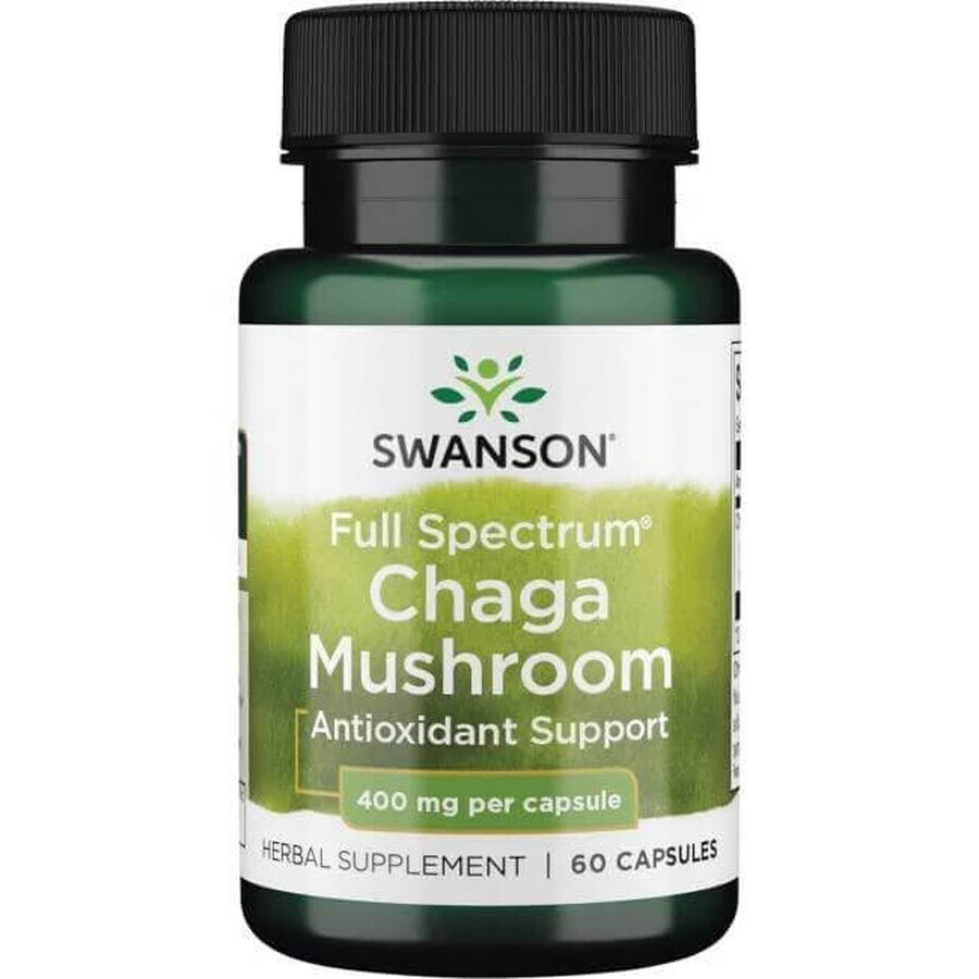 Swanson Full Spectrum Chaga Mushrooms, 60 Capsules