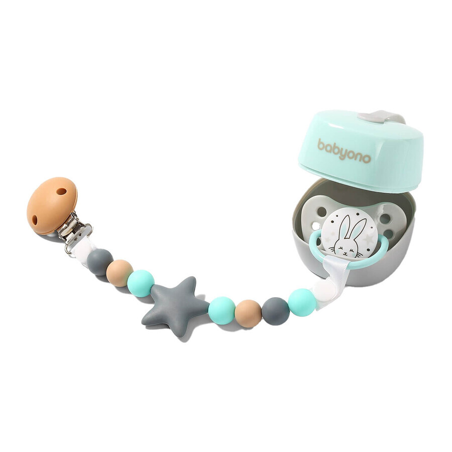 Baby Ono Natural Nursing teat holder, turquoise