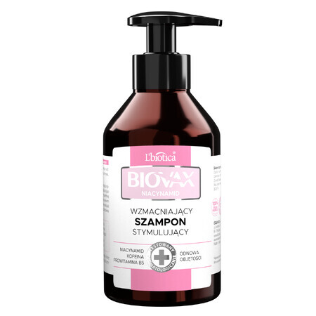 Biovax Niacinamide, Stimulating Strengthening, Regenerating and Volume Renewing Shampoo, 200 ml