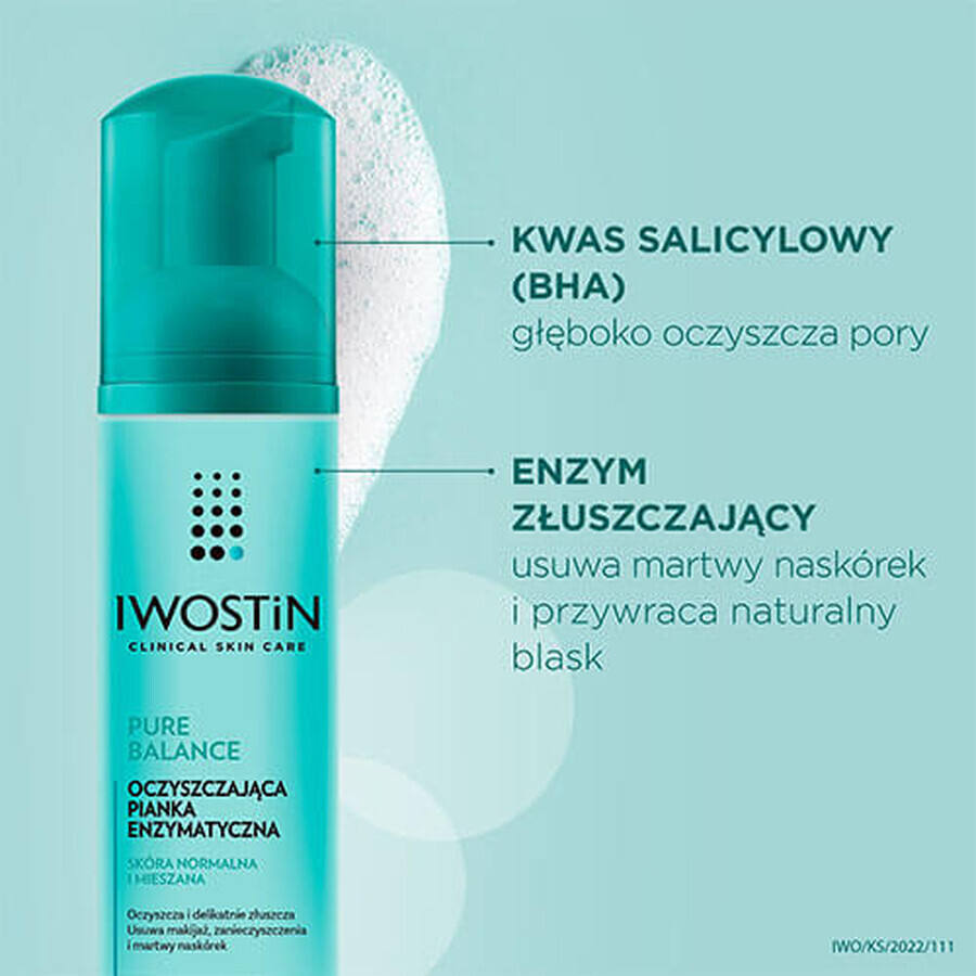 Iwostin Pure Balance, reinigender enzymatischer Schaum, 150 ml