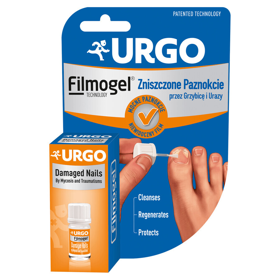 Urgo Filmogel Unghie distrutte da infezioni fungine e lesioni, cerotto liquido 3,3 ml