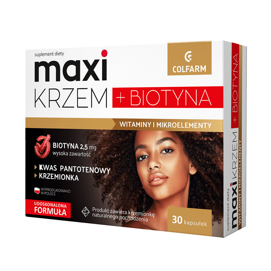 Maxi Silizium + Biotin, 30 Kapseln