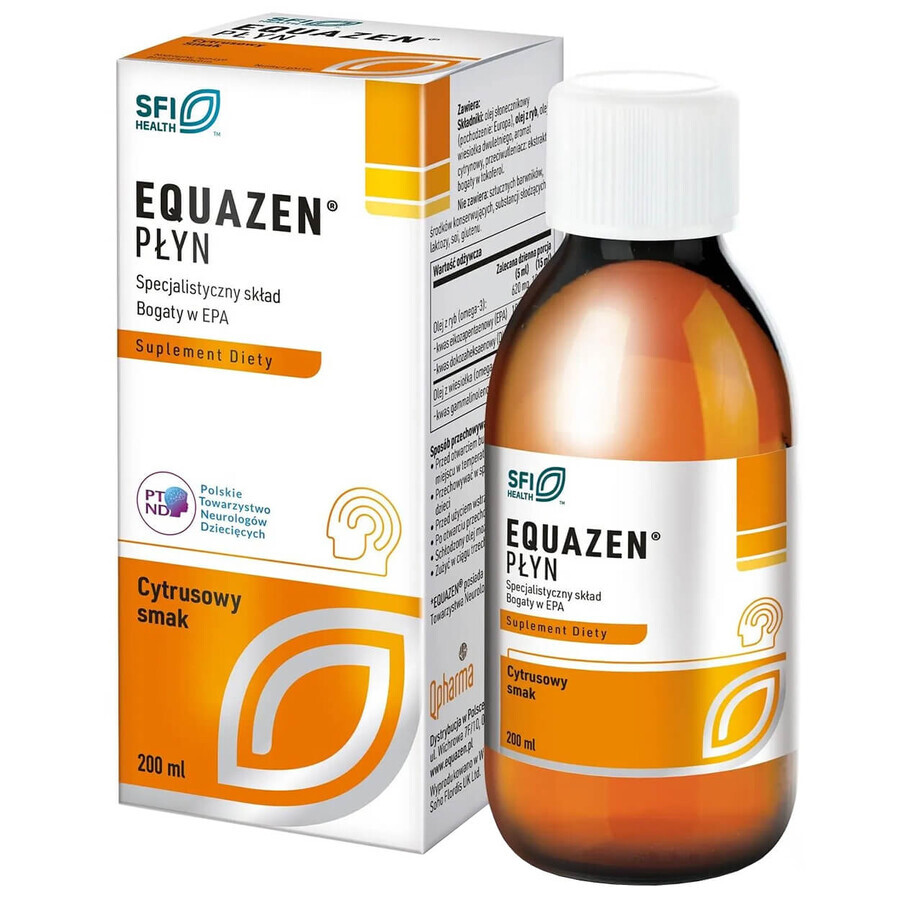 Equazen lichid, aromă de citrice, 200 ml