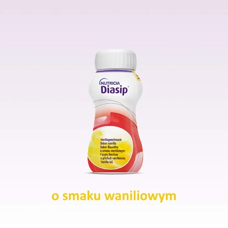 Diasip, für Diabetiker, Vanillegeschmack, 4 x 200 ml
