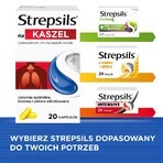 Strepsils pour la toux 375 mg, 20 capsules dures