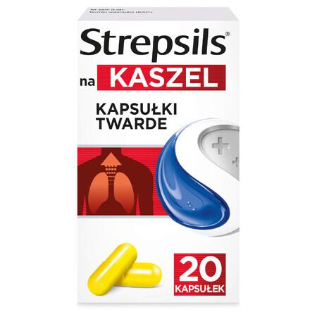 Strepsils pour la toux 375 mg, 20 capsules dures