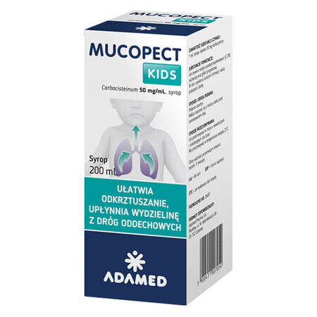 Mucopect Kids 50 mg/ml, syrup for children, 200 ml