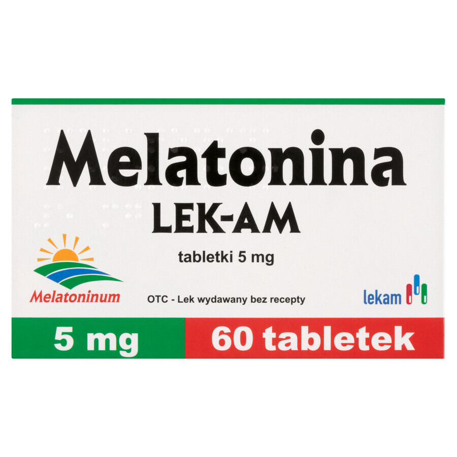 Melatonin LEK-AM 5 mg, 60 tablets