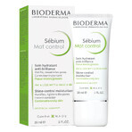 Bioderma Sebium Mat Control, mattierende Feuchtigkeitspflege für fettige Haut und Mischhaut, 30 ml