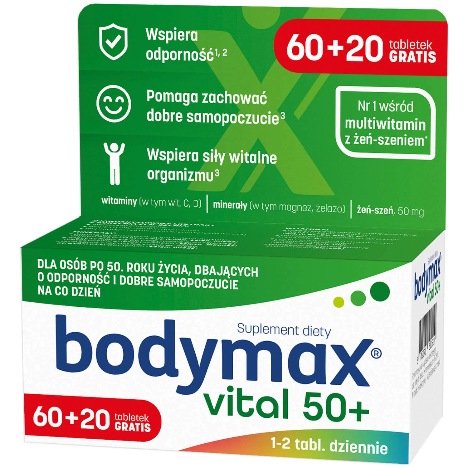 Bodymax Vital 50+, 60 Tabletten + 20 Tabletten gratis