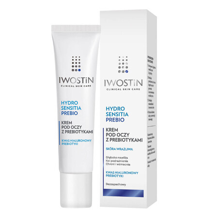 Iwostin Hydro Sensitia Prebio, Augencreme mit Präbiotika, empfindliche Haut, 15 ml