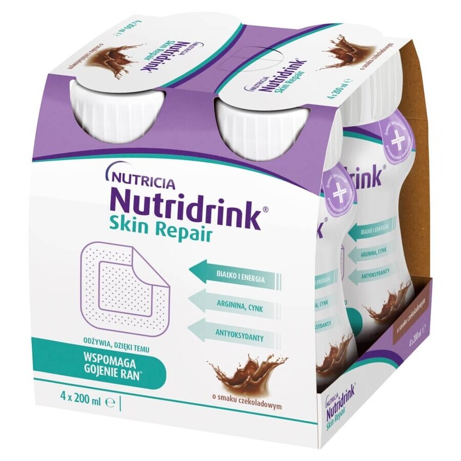 Nutridrink Skin Repair, Schokoladengeschmack, 4 x 200 ml