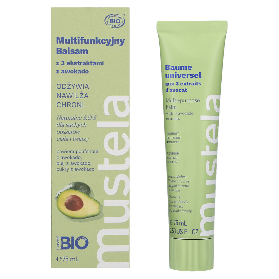 Mustela Bio, Multifunktionslotion mit 3 Avocadoextrakten, 75 ml BESCHÄDIGTE VERPACKUNG