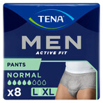 Tena Men Active Fit Pants, slip assorbenti per uomo, taglia L/XL, 95-130 cm, normale, 8 pezzi