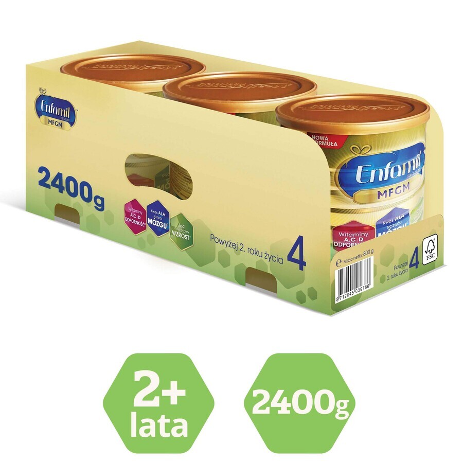 Enfamil Premium MFGM 4, modifizierte Milch, ab 2 Jahren, 2400 g