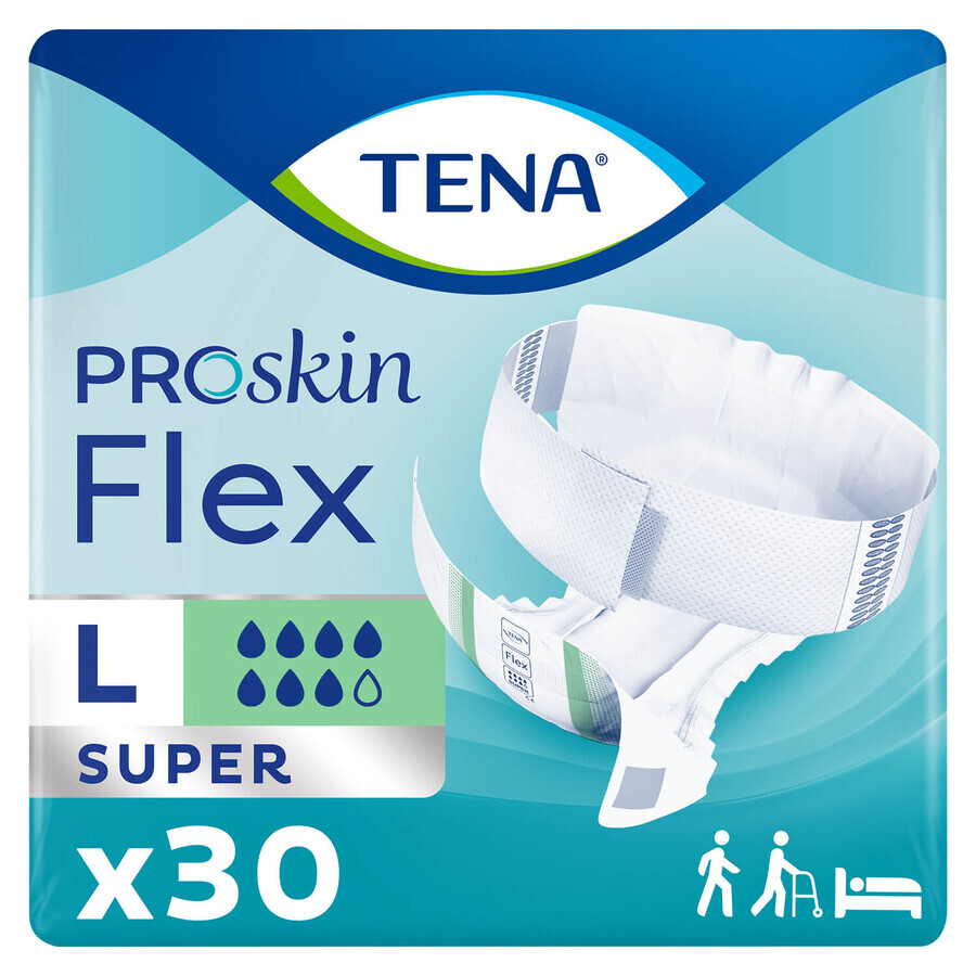 Tena Flex ProSkin, Windeln, Größe L, 83-120 cm, Super, 30 Stück