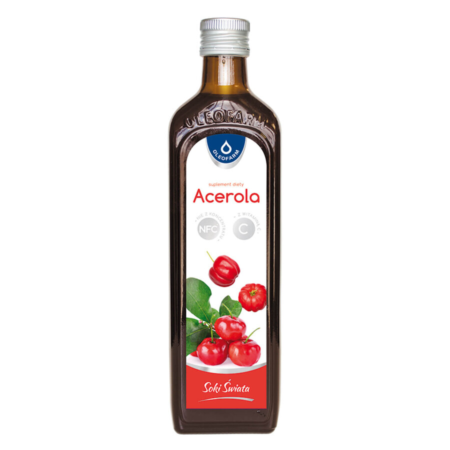 Oleofarm Sucuri din lume Acerola cu vitamina C, 490 ml