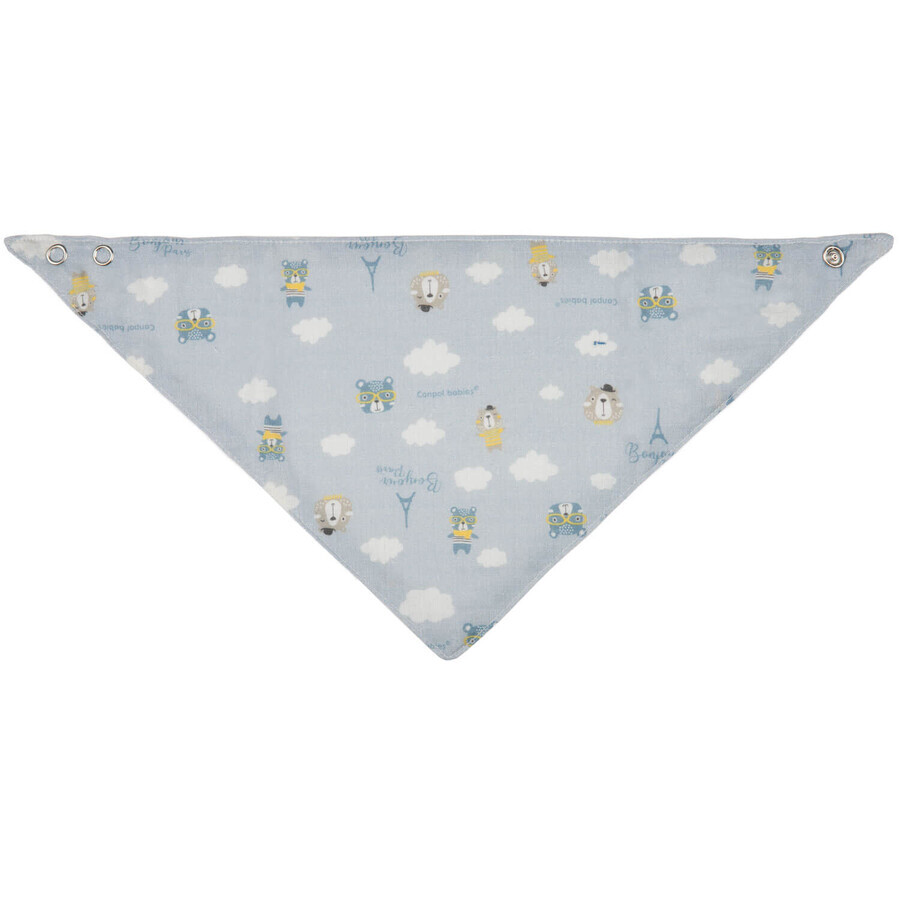 Canpol Babies first muslin bib, blue, 2 pieces