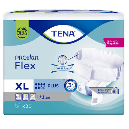 Tena Flex ProSkin, Windeln, Größe XL, 105-153 cm, Plus, 30 Stück