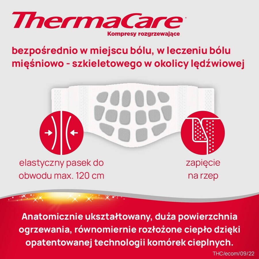 ThermaCare, wärmende Kompressen für Rücken und Hüfte, 4 Stück